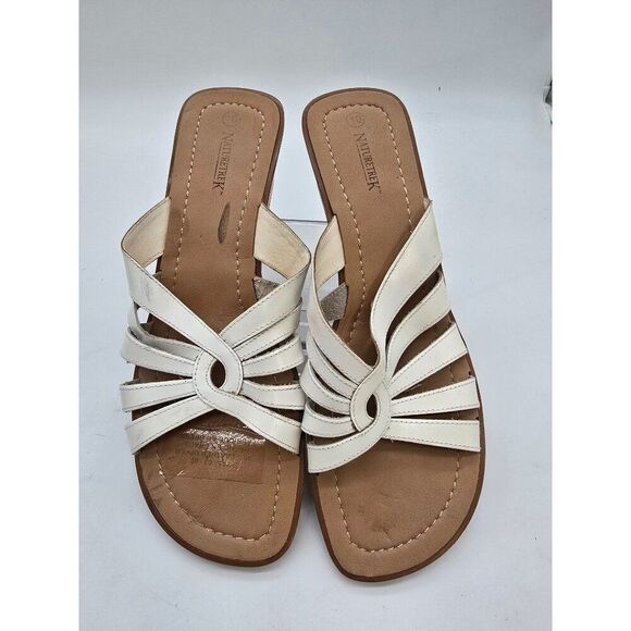 Naturalizer Womens White Leather Wedge Sandals Size 9 - Picture 1 of 6
